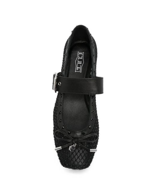 Cult Black Ballerines À Détails De Clous