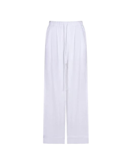 Thom Krom White Drawstring Trousers