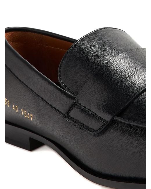 Common Projects Black Leather Loafers