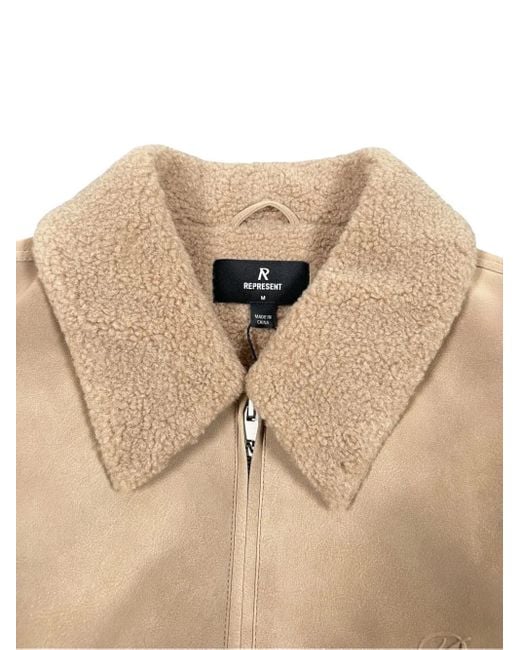 Veste À Col En Peau Lainée Represent pour homme en coloris Natural