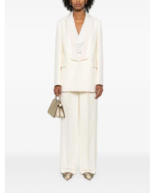 Fendi White Single-Breasted Blazer