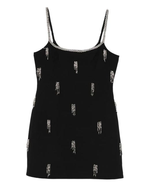 Jonathan Simkhai Women's Black Embellished-Strap Mini Dress