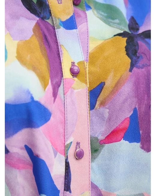 La Petite Francaise Blue Cheryl Floral Shirt