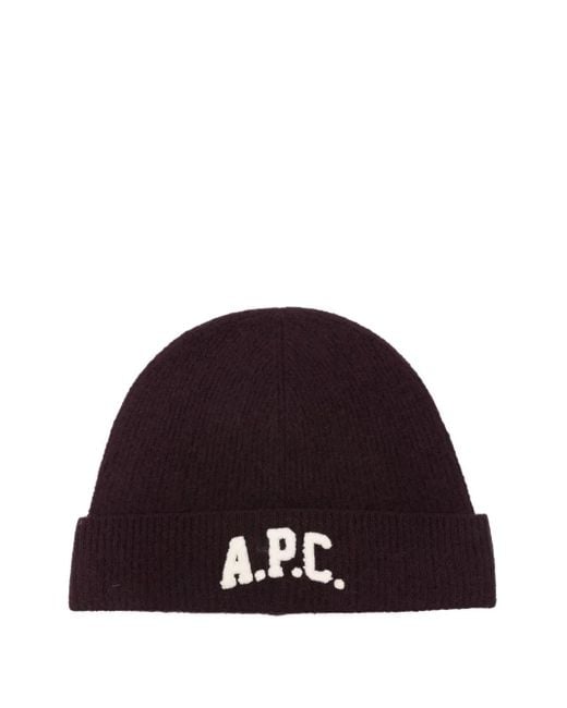 A.P.C. ロゴアップリケ ビーニー White