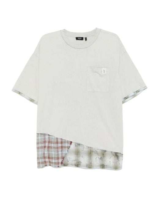 FIVE CM T-Shirt Im Patchwork-Look in White für Herren