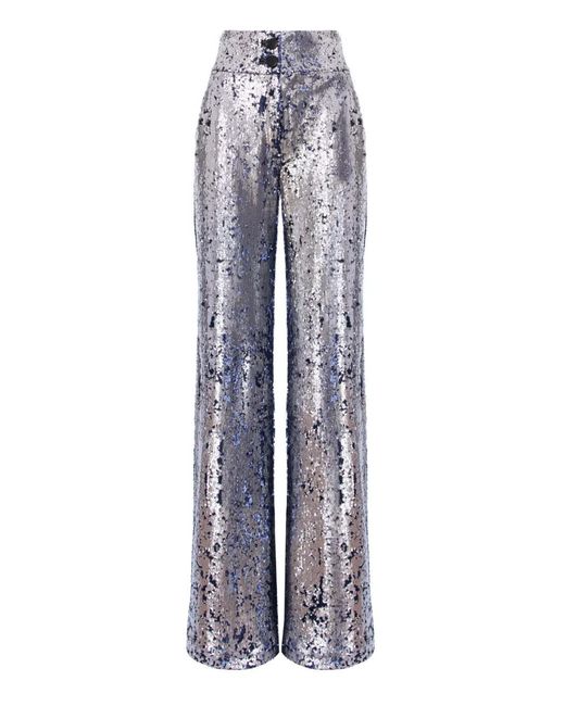 MITILIANE COUTURE Metallic Button-Sequin Trousers