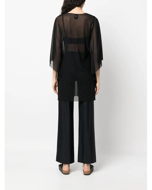 Fisico Gray Sheer V-Neck Tunic