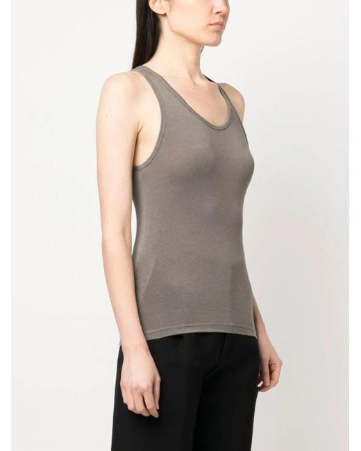 Thom Krom Gray Contrast-Stitching Top