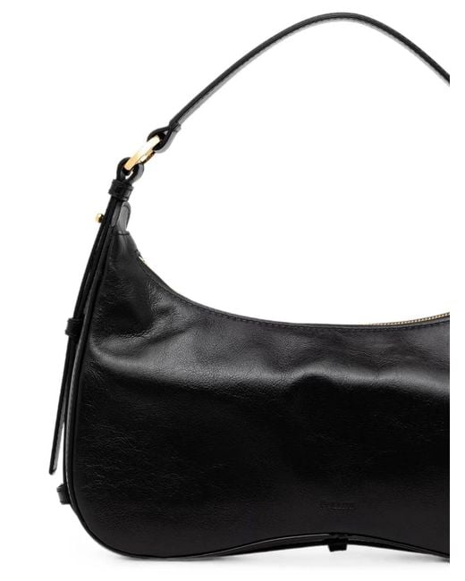Pollini Black Viktoria Logo-Debossed Tote Bag