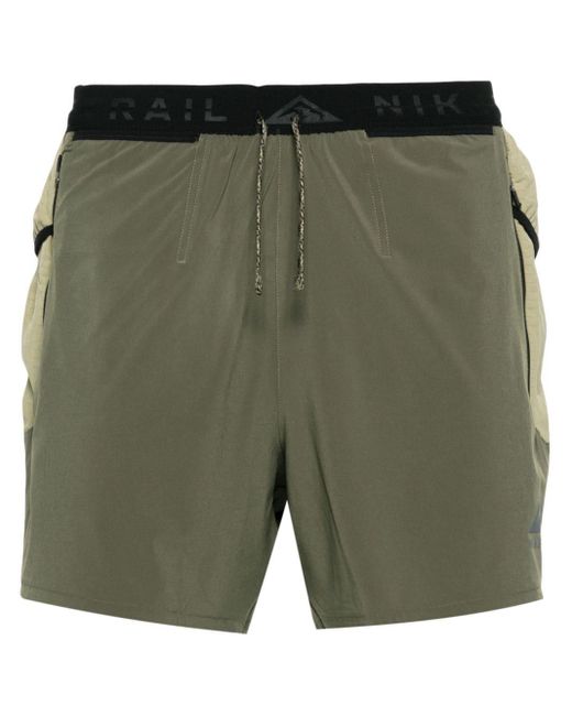 Nike Green Swoosh-print Shorts for men