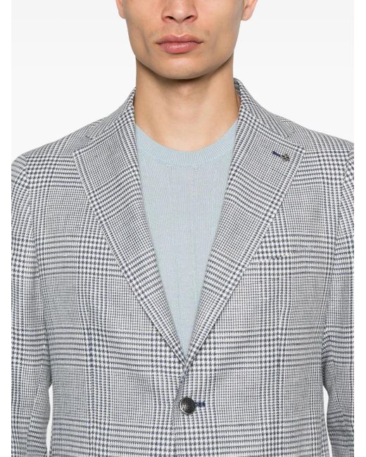 Tagliatore Geruite Blazer in het Gray voor heren