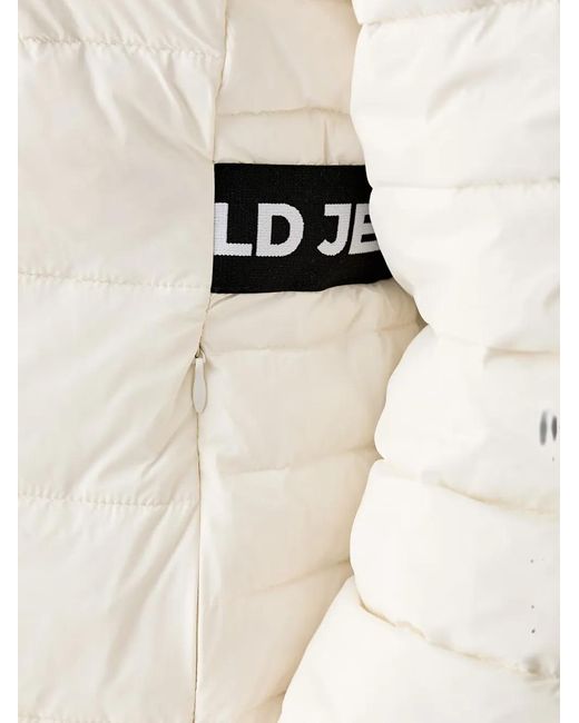 Karl Lagerfeld Natural Quilted Hooded Jacket