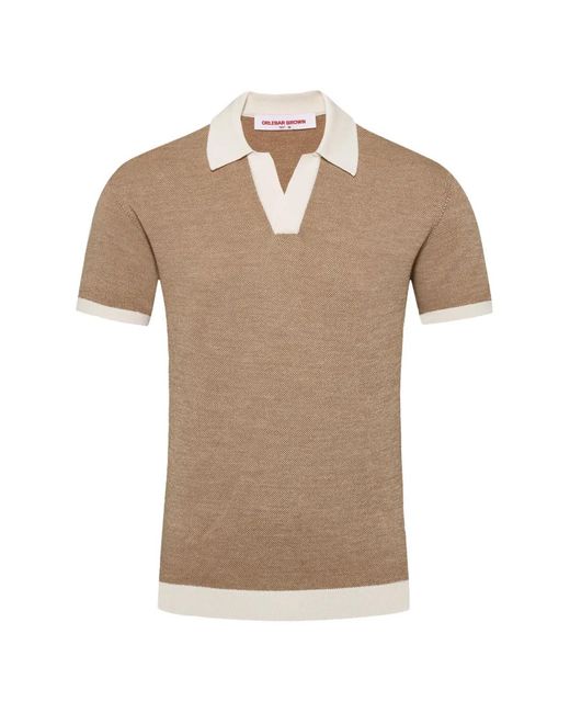 Orlebar Brown Natural Horton Contrast-Trim T-Shirt for men