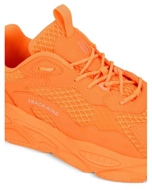 Philipp Plein Orange Track-King Sneakers