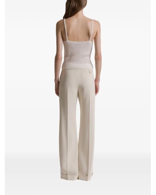 Alberta Ferretti White Spaghetti-Strap Top
