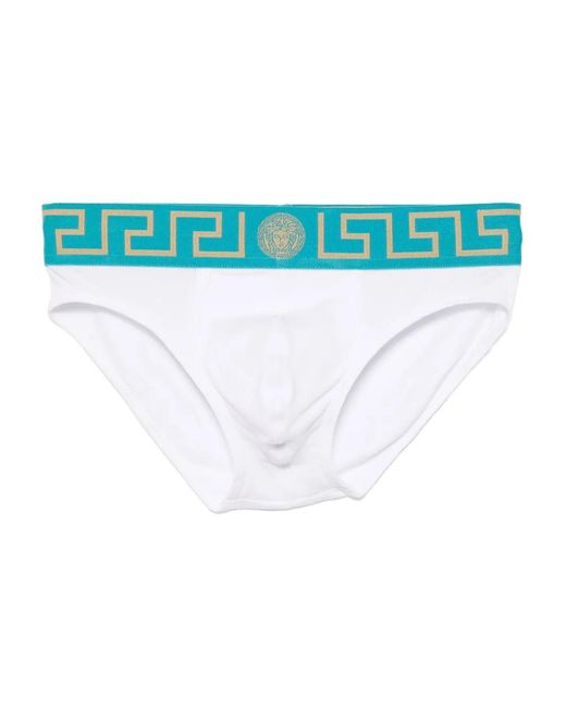 Versace Blue Greca Border Briefs for men