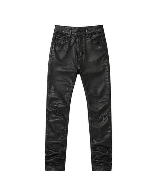 Thom Krom Black Coated-Finish Jeans for men