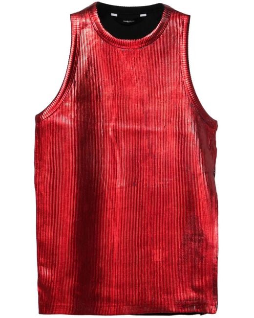 Débardeur À Effet Métallisé Pushbutton en coloris Red