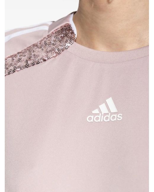 Adidas Pink Teamgeist Sequin-Panelled Jersey