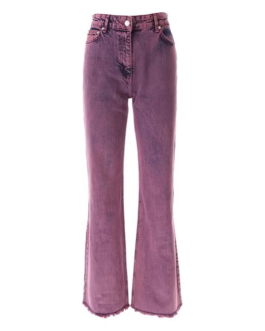 Moschino Purple Frayed Trousers