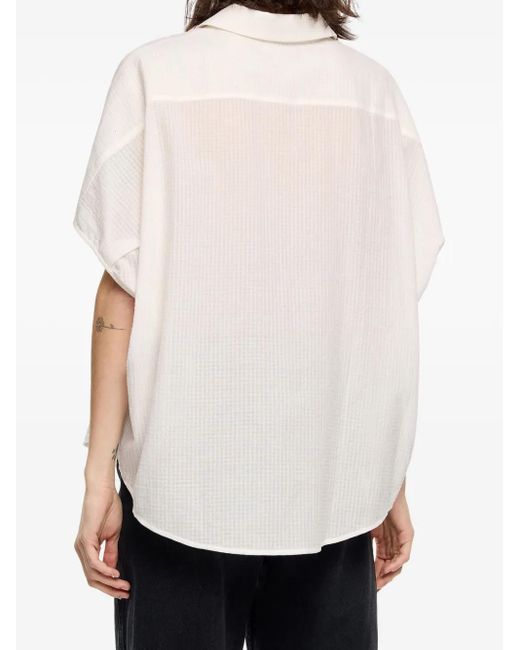 Bimba Y Lola White Textured Shirt