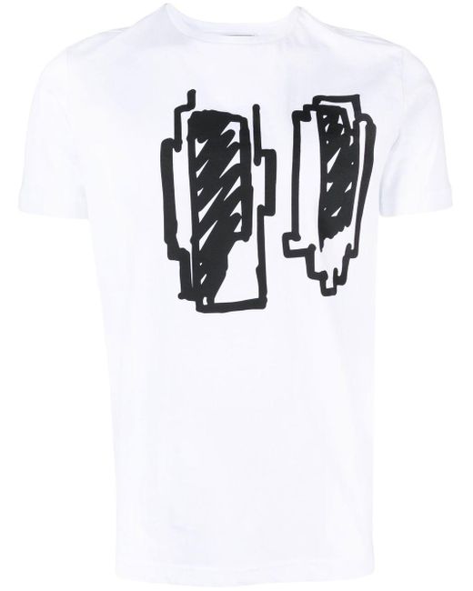 Iceberg T-shirt Met Print in het Wit voor heren | Lyst NL