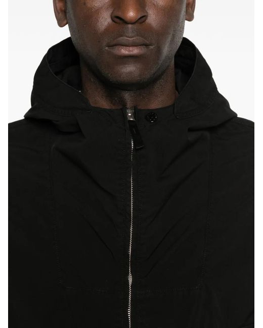 Stone Island Black Hooded Pocket Jacket for men