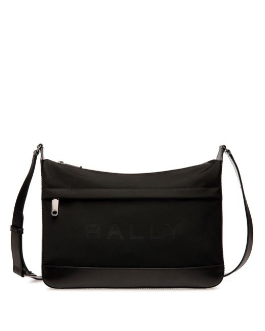 TIGER PRINT MESSENGER BAG 28 IN BLACK CANVAS AND LEATHER TRIM