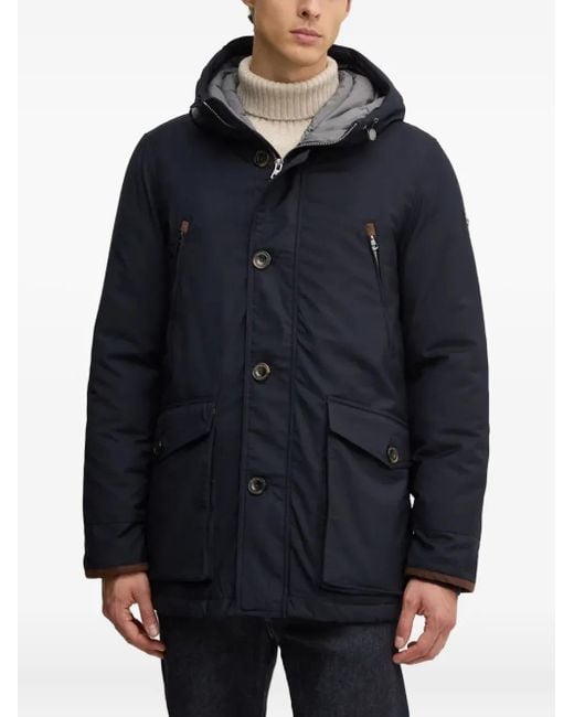 Hackett Blue Hooded Pocket Jacket for men