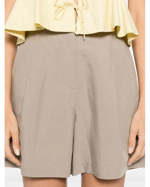 MOUTAKI Natural High-Waisted Shorts