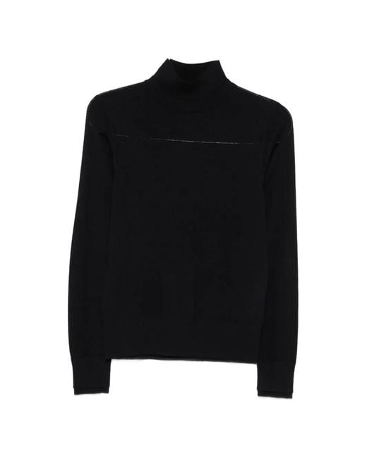 Seventy Black High-Neck Fine-Knit Sweater
