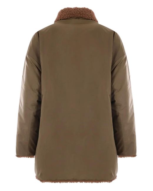 MYTHINKS Brown Teddy-Trimmed Jacket