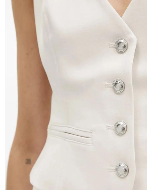 Guess White Geknöpftes Top