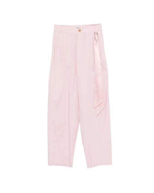 DARKPARK Pink Ring-Detail Trousers