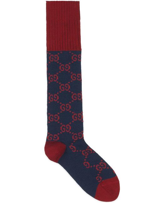 Lyst Gucci Interlocking G Cotton Socks in Blue for Men Save 50.0