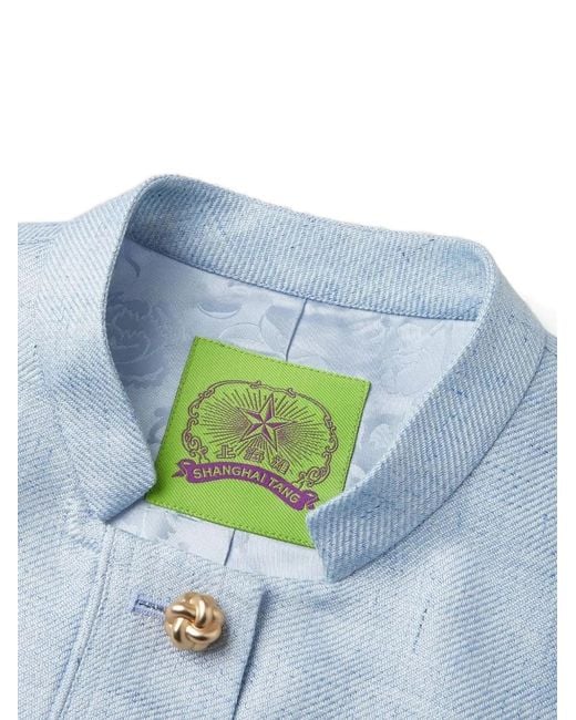 Shanghai Tang Blue Patch-Pocket Jacket