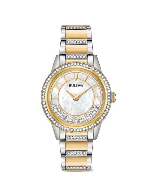Bulova Metallic Crystal Turnstyle 32.5Mm Watch