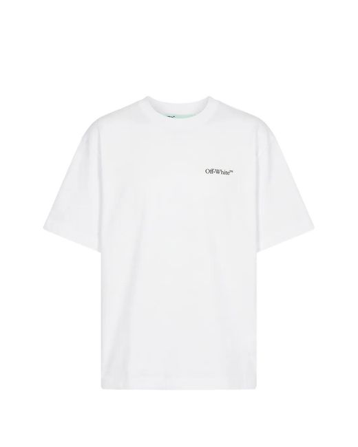 Off-White c/o Virgil Abloh White Logo-Embroidered T-Shirt for men