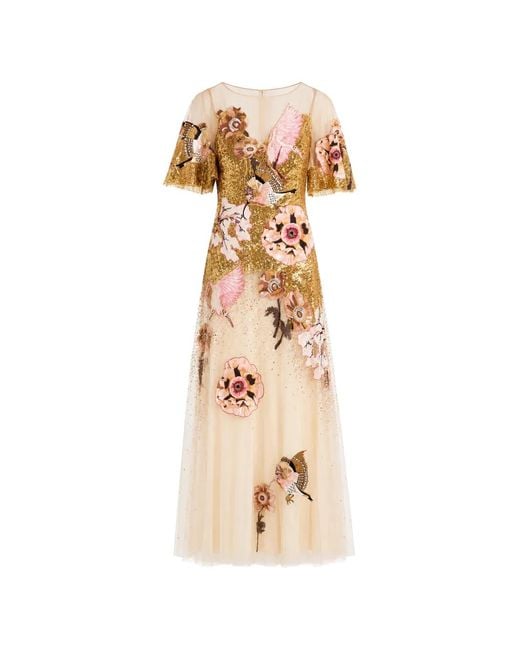 Temperley London Metallic Robe Longue Petal