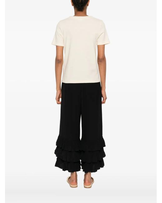 Chloé Pink T-Shirt mit Logo-Print