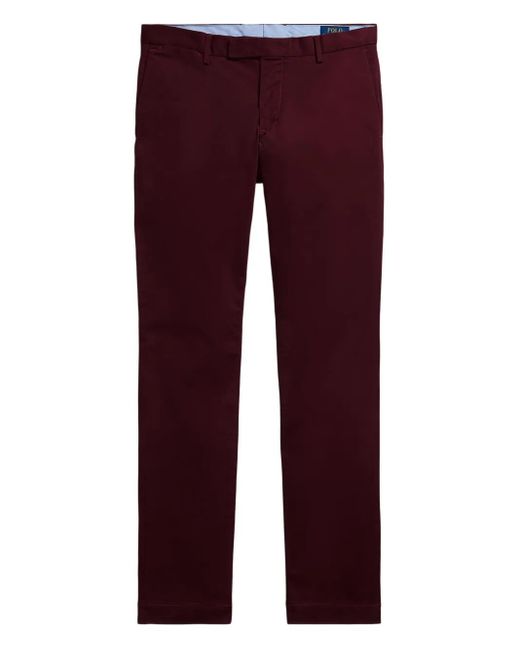 Polo Ralph Lauren Red Side-Pockets Flat-Front Trousers for men