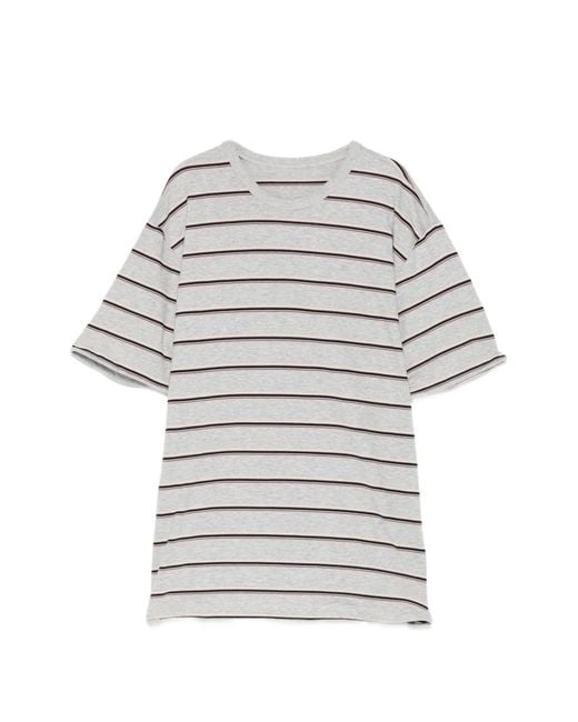 JNBY White Striped Twist T-Shirt