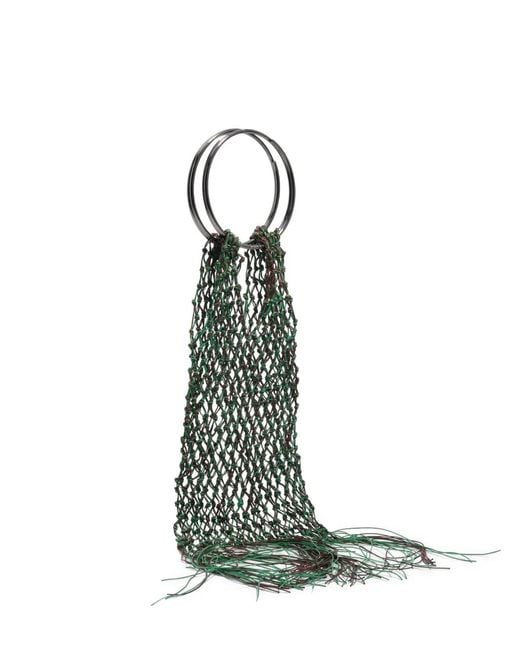 Bimba Y Lola White Knotted Fringed Tote Bag