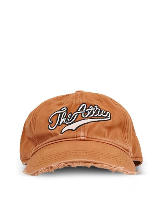 The Attico Orange Embroidered-Logo Baseball Cap