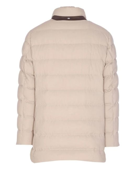 Herno Natural Padded Single-Breasted Coat for men