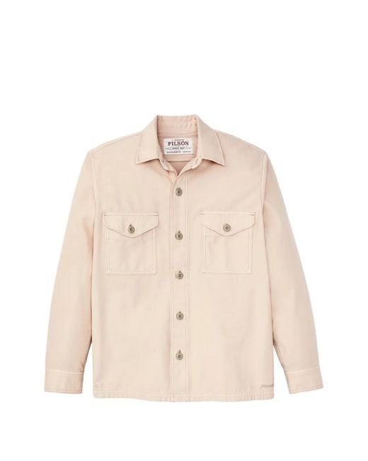 Filson Natural Button-Up Chest-Pocket Jacket for men