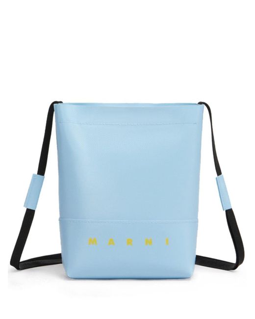Marni Blue Museu Logo-print Mini Bag for men