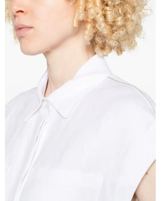 Peserico White Patch-Pocket Shirt
