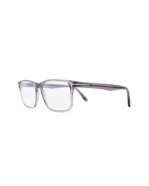 Tom Ford Blue Rectangular-Frame Glasses