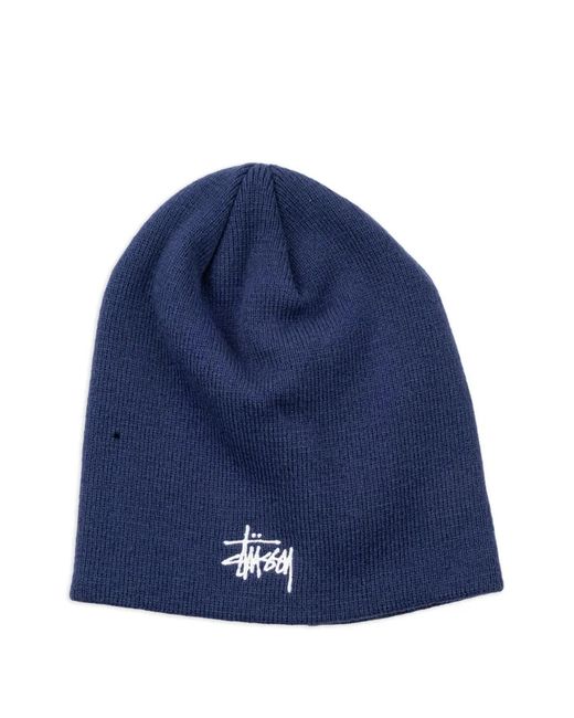 Stussy Blue Basic Skullcap Beanie Hat